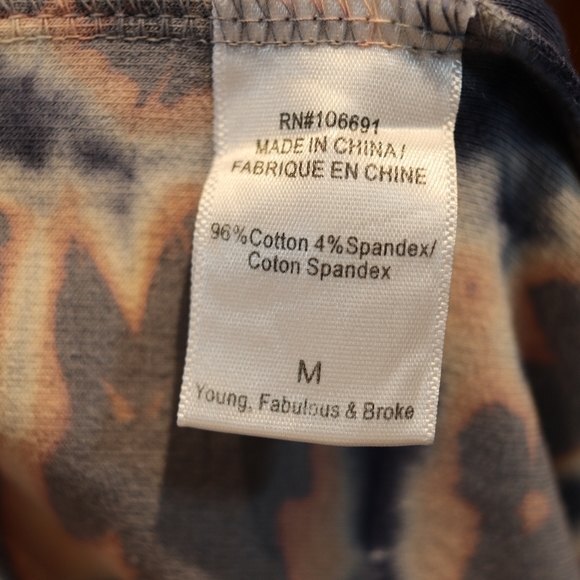 Young Fabulous & Broke Tie Dye Zip Sweater Medium - Picture 12 of 12